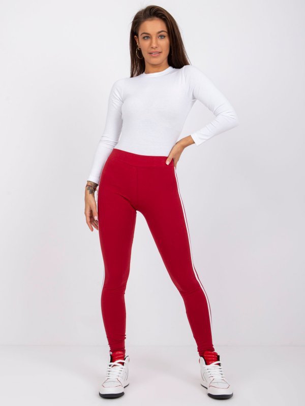 Leginsy-RV-LG-4954.53-bordowy rozmiar - M