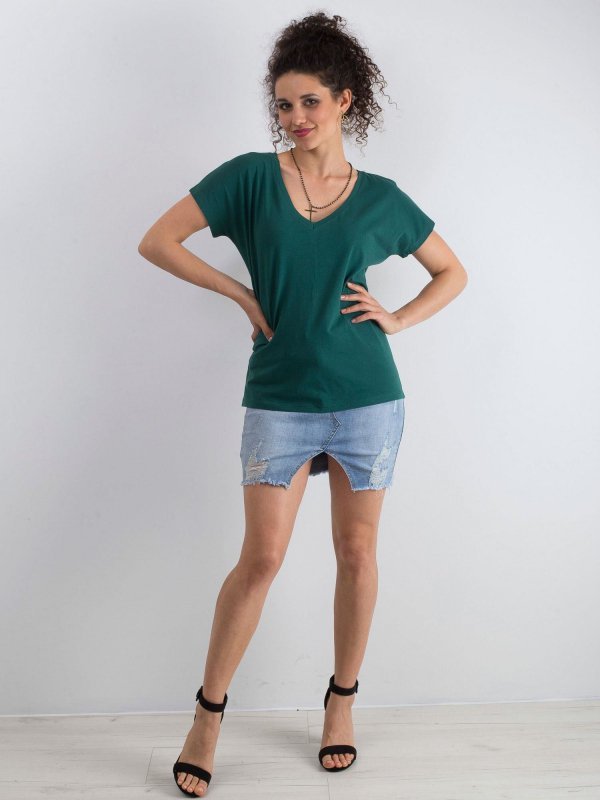 T-shirt-RV-TS-4832.35P-ciemny zielony rozmiar - S