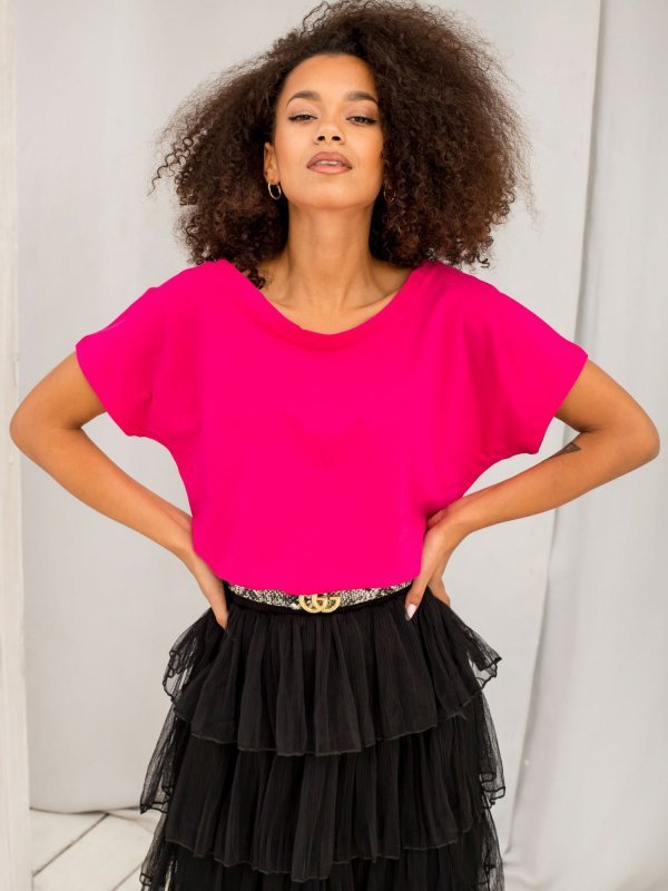 T-shirt-RV-TS-4662.03X-fuksjowy rozmiar - XS