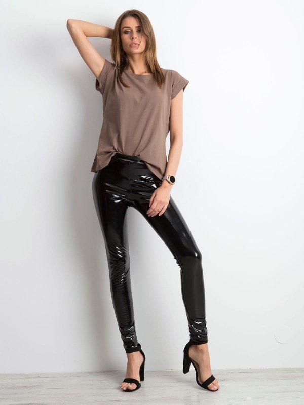 T-shirt-RV-TS-4833.69P-brązowy rozmiar - XS