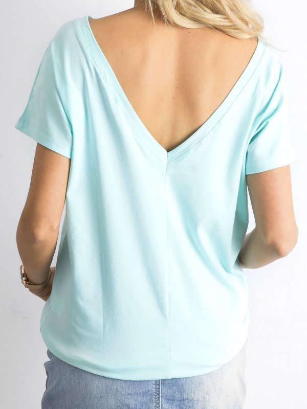 T-shirt-RV-TS-4662.27P-mietowy rozmiar - S