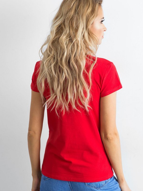 T-shirt-RV-TS-4623.86-czerwony rozmiar - XS