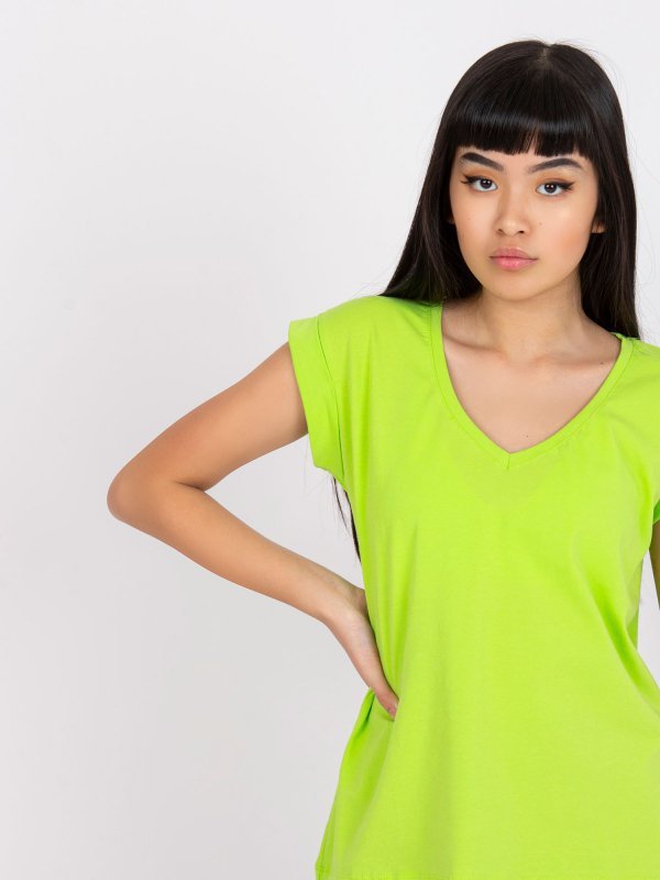T-shirt-RV-TS-7543.12X-fluo zielony rozmiar - L