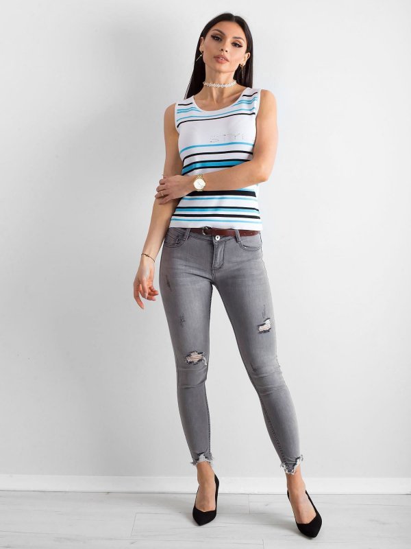 Top-AT-TP-5038.28P-biało-niebieski rozmiar - one size S/M