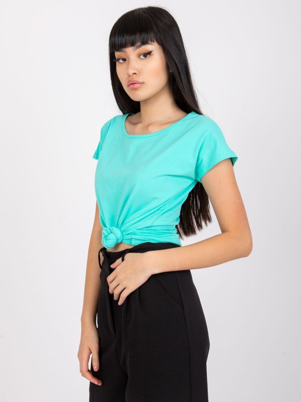 T-shirt-RV-BZ-4622.37-turkusowy rozmiar - L