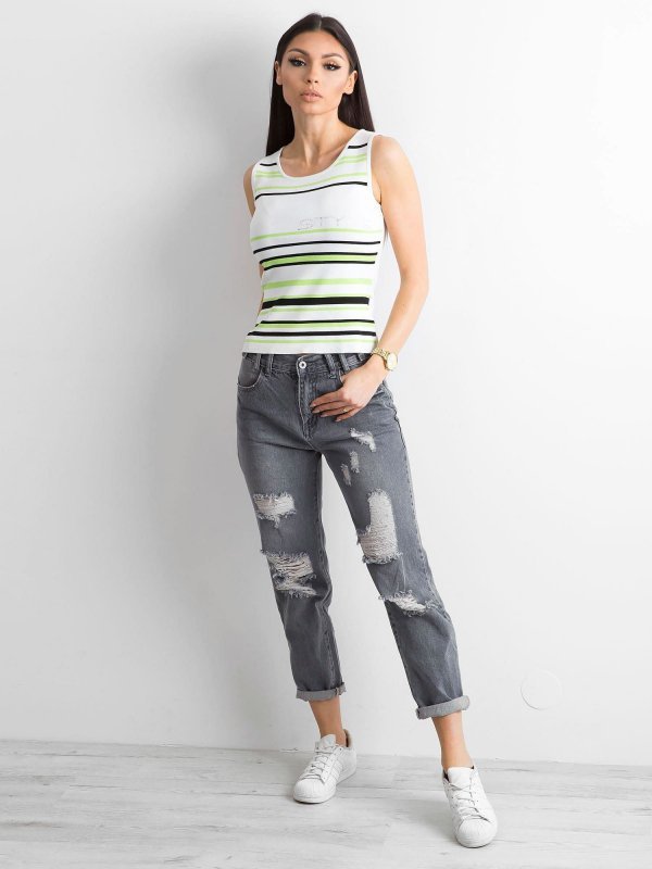 Top-AT-TP-5038.28P-biało-zielony rozmiar - one size S/M