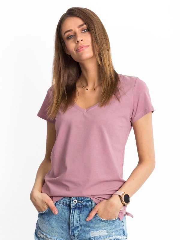 T-shirt-RV-TS-4837.28P-ciemny różowy rozmiar - XS