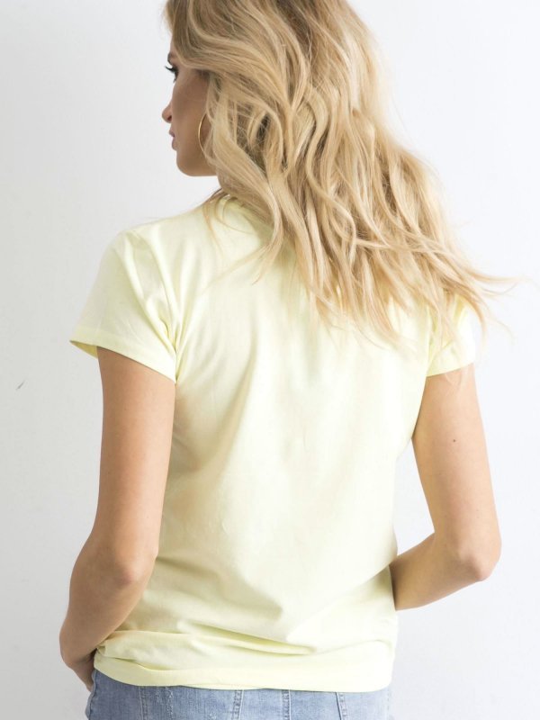 T-shirt-RV-TS-4623.93-jasny żółty rozmiar - XS