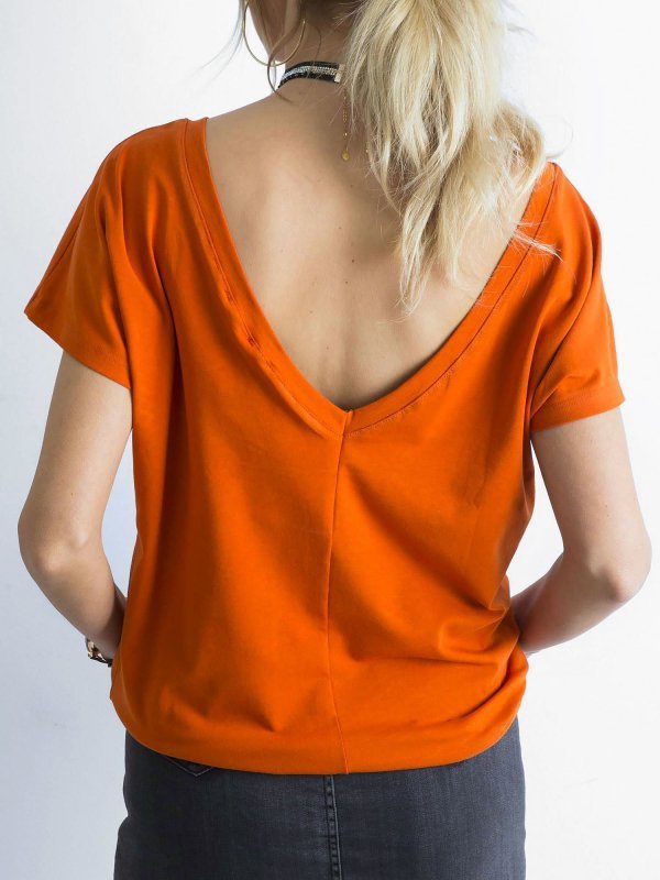 T-shirt-RV-TS-4662.39P-ciemny pomarańczowy rozmiar - L