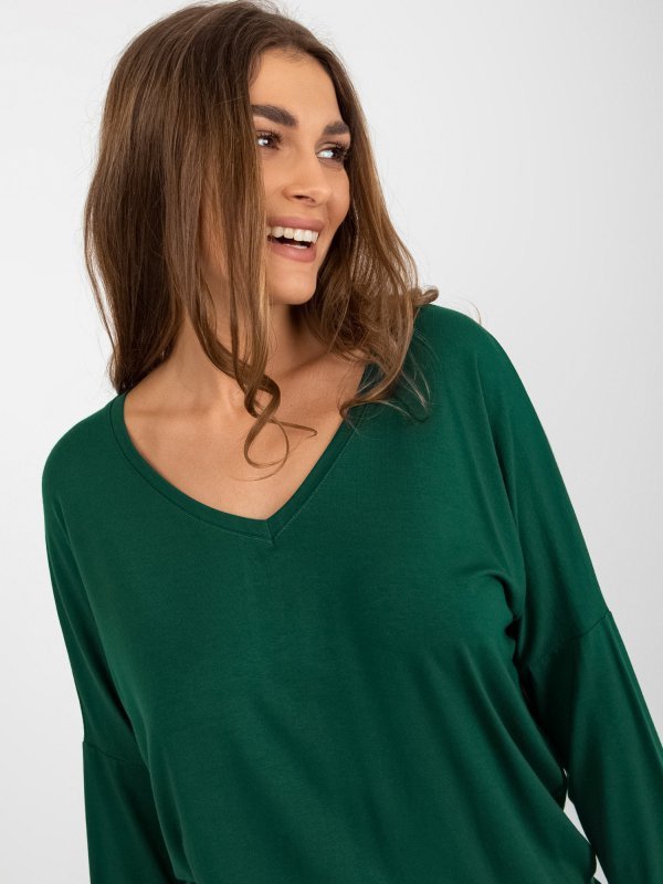 Bluzka-RV-BZ-7663.05-ciemny zielony rozmiar - ONE SIZE