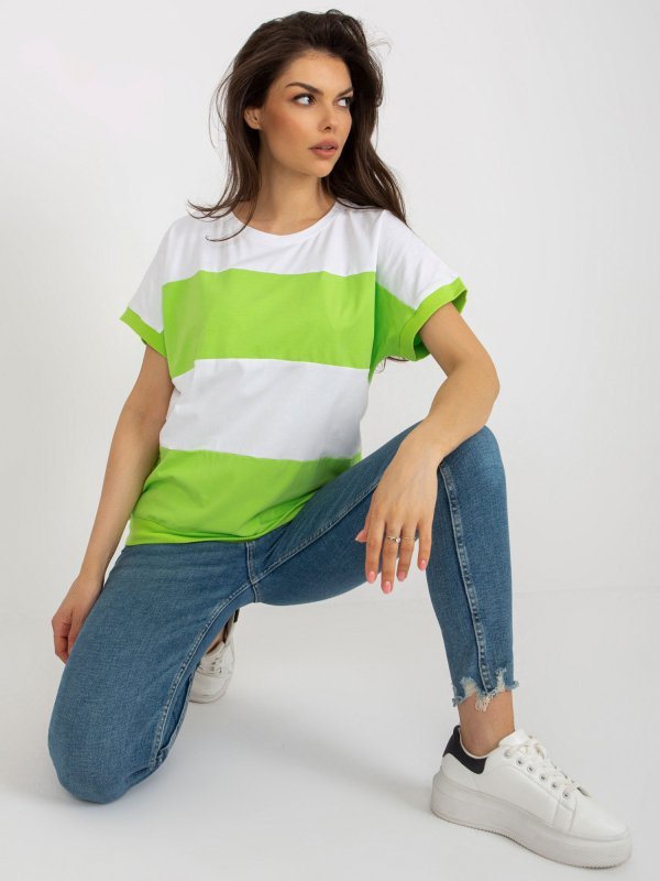 Bluzka-RV-BZ-8640.36X-biało-zielony rozmiar - L/XL