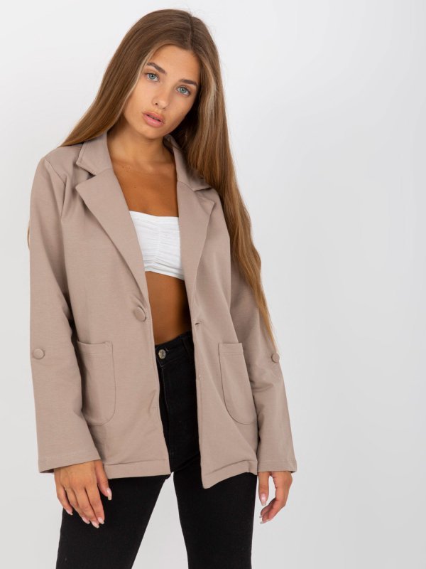 Marynarka-RV-MA-8071.19P-ciemny bezowy rozmiar - S