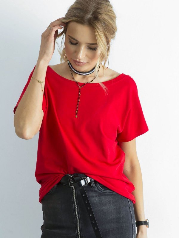 T-shirt-RV-TS-4662.38P-czerwony rozmiar - XS