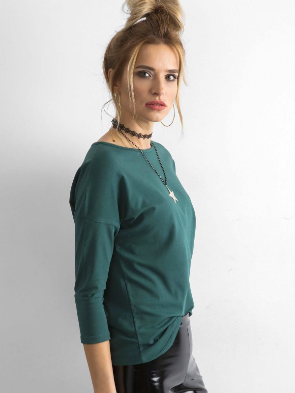 Bluzka-RV-BZ-4661.54P-ciemny zielony rozmiar - L