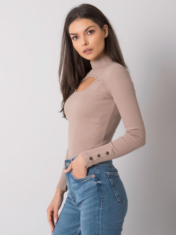 Bluzka-RV-BZ-7259.20-ciemny bezowy rozmiar - M