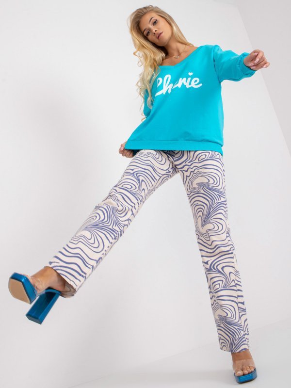 Bluza-FA-BL-7754.55P-biało-niebieski rozmiar - ONE SIZE