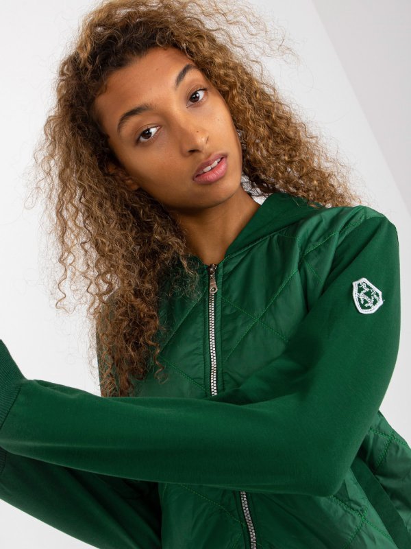 Bluza-RV-BL-8226.11X-ciemny zielony rozmiar - S/M