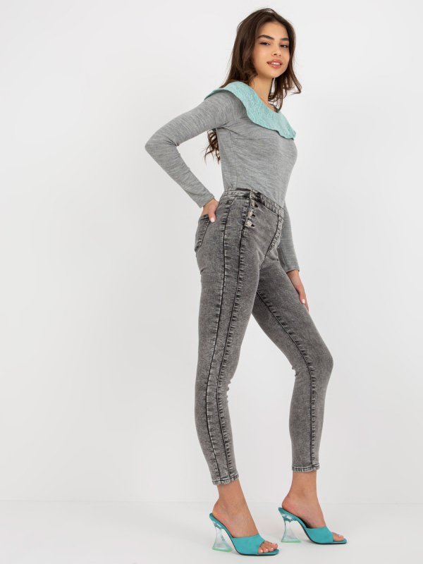 Spodnie jeans-NM-SP-M516.38P-ciemny szary rozmiar - XL