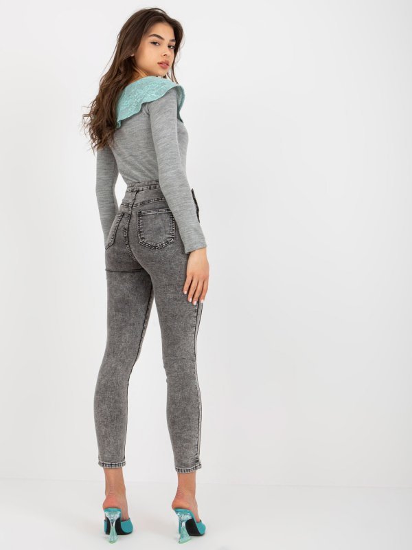 Spodnie jeans-NM-SP-M516.38P-ciemny szary rozmiar - S
