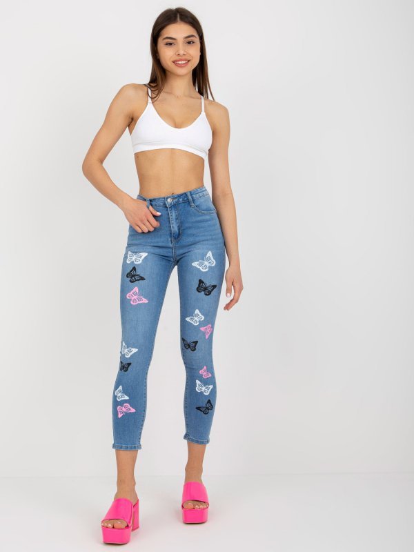 Spodnie jeans-NM-SP-D8015.31X-niebieski rozmiar - XS