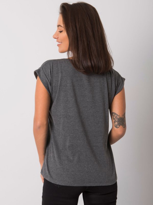 T-shirt-RV-TS-4833.43P-ciemny szary rozmiar - XL