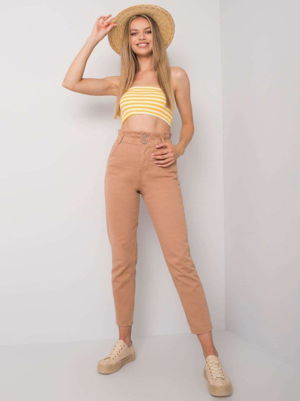 Spodnie jeans-336-SP-2141.32P-camelowy rozmiar - 25