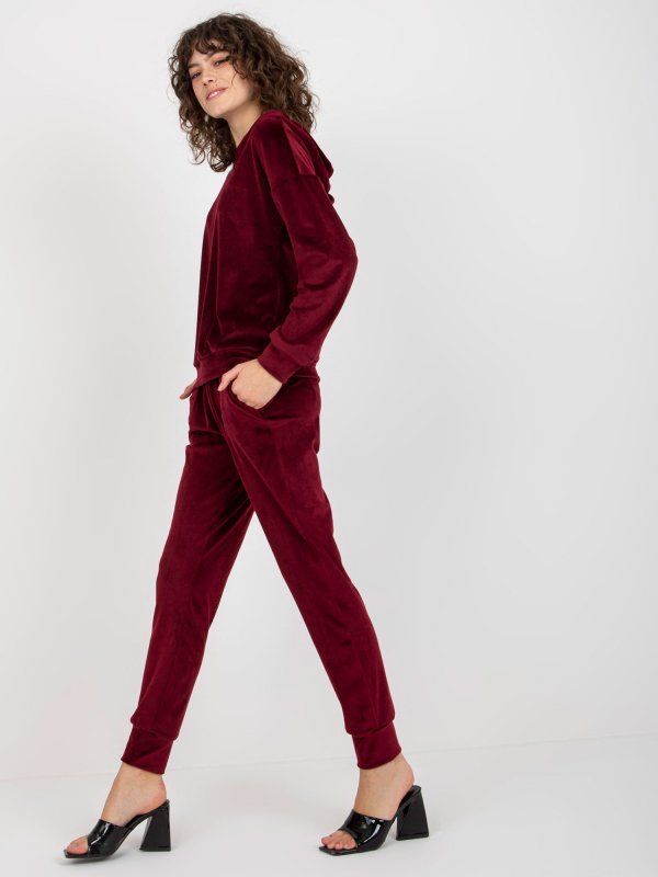 Komplet-LK-KMPL-509149.10X-bordowy rozmiar - L/XL