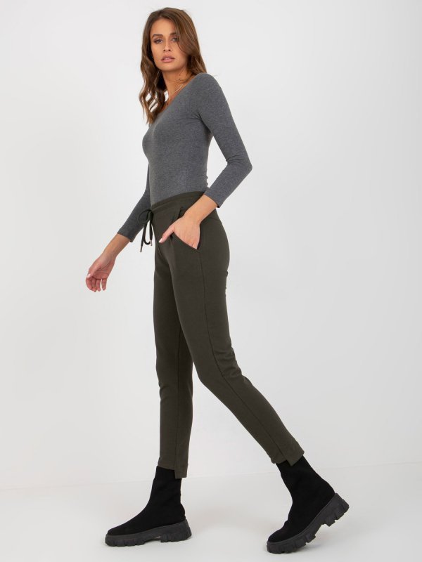 Spodnie dresowe-RV-DR-8380.25P-khaki rozmiar - S/M