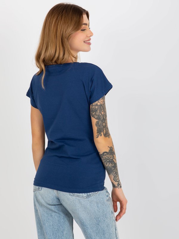 T-shirt-VI-TS-035.01P-granatowy rozmiar - M