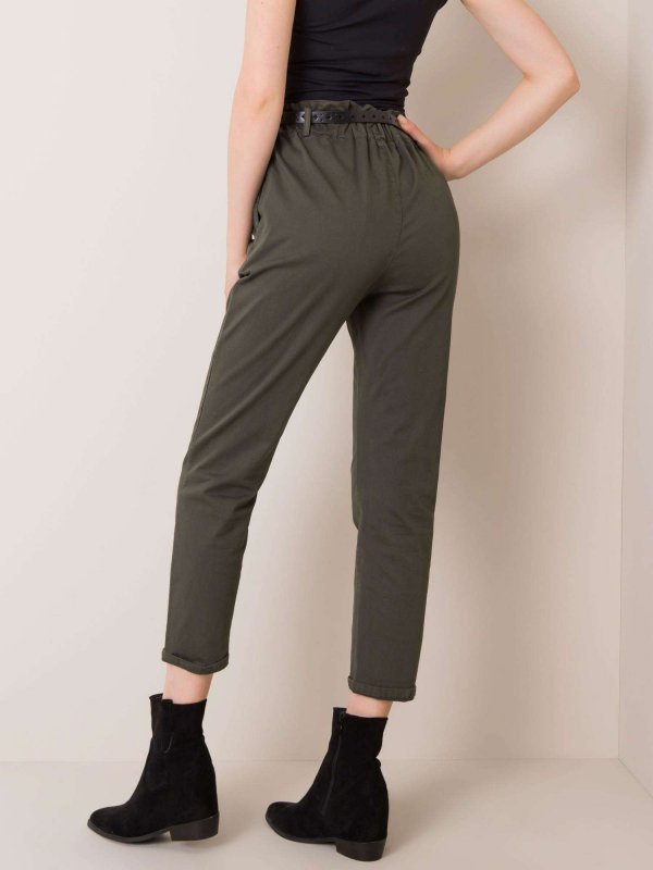 Spodnie-DHJ-SP-2312.94P-ciemny khaki rozmiar - S