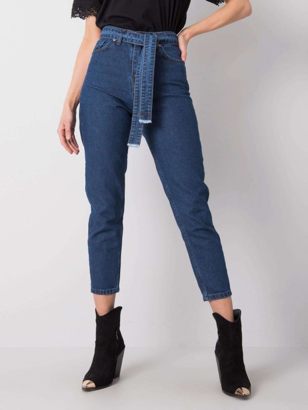 Spodnie jeans-320-SP-2902.09P-ciemny niebieski rozmiar - 26