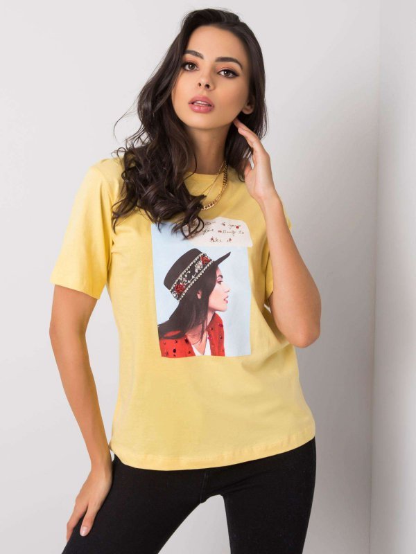 T-shirt-PM-TS-SS21TX64.32-żółty rozmiar - M