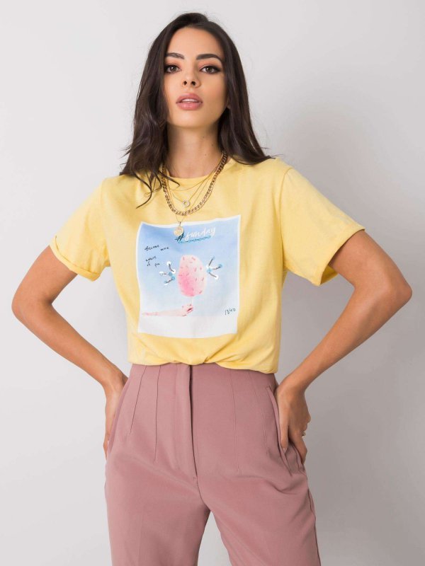 T-shirt-PM-TS-SS21CA59.01P-żółty rozmiar - L