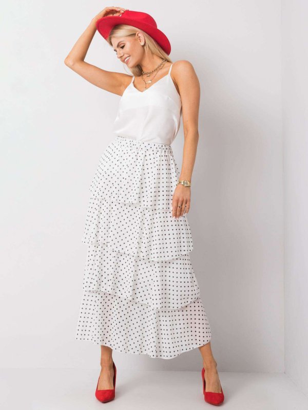 Spódnica-TW-SD-BI-0725.99-biało-czarny rozmiar - ONE SIZE