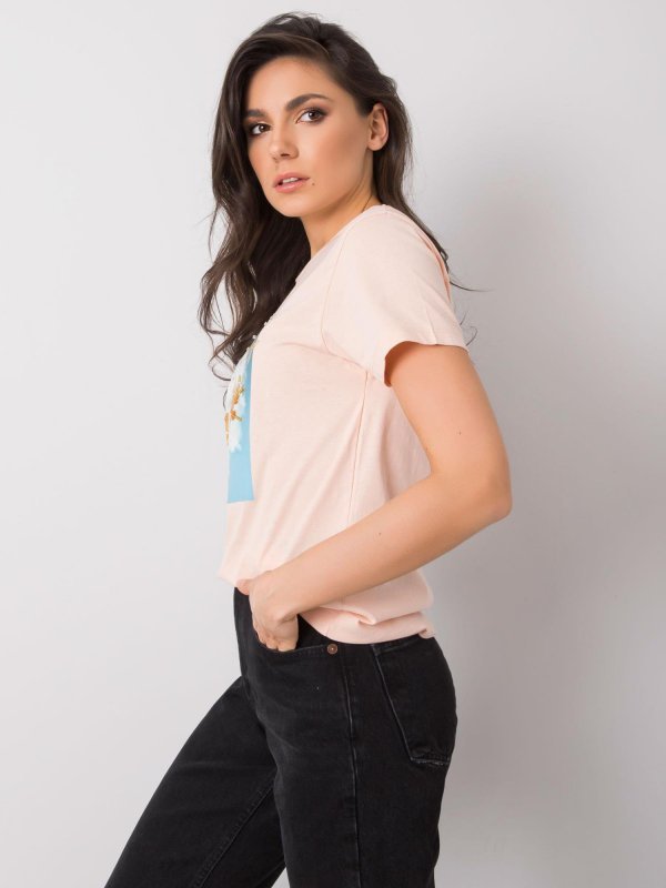 T-shirt-PM-TS-SS21TX03.14-łososiowy rozmiar - L