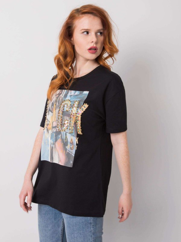 T-shirt-HB-TS-3056.77P-czarny rozmiar - S