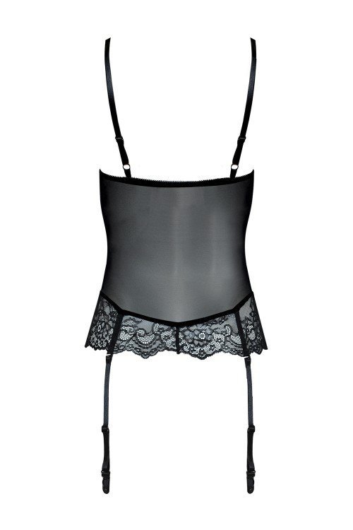 Gorset Kagami LC 90205 Concepcion Black Czarny CollectionLivCo Corsetti Fashion rozmiar - S/M