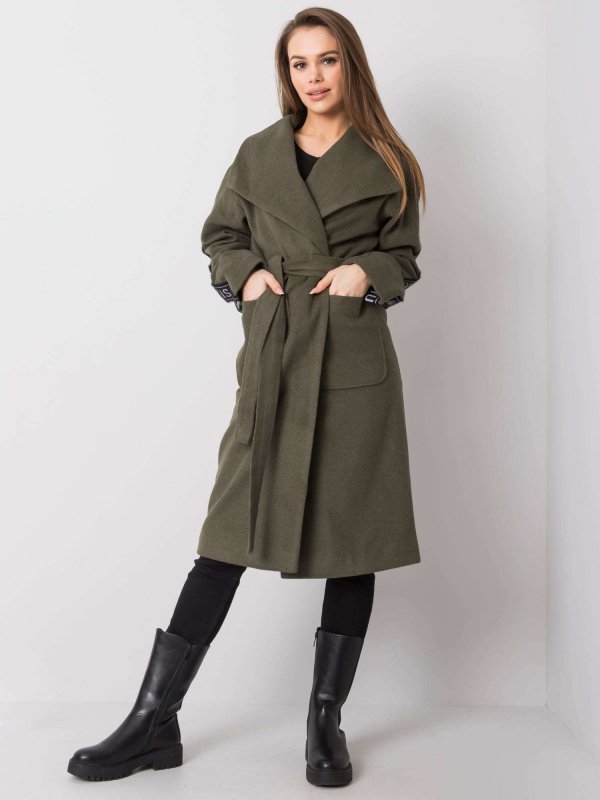 Płaszcz-LK-PL-508316.95P-khaki rozmiar - 38