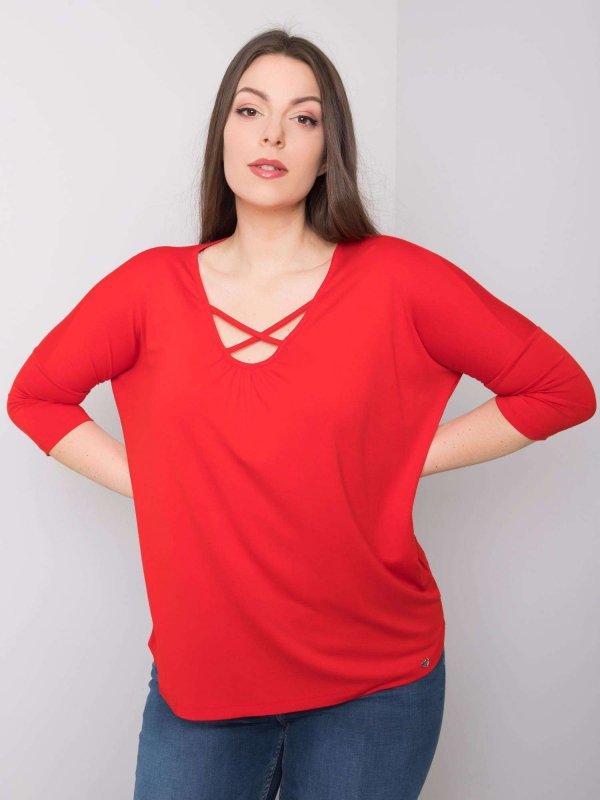 Bluzka-RV-BZ-6329.43P-czerwony rozmiar - XL