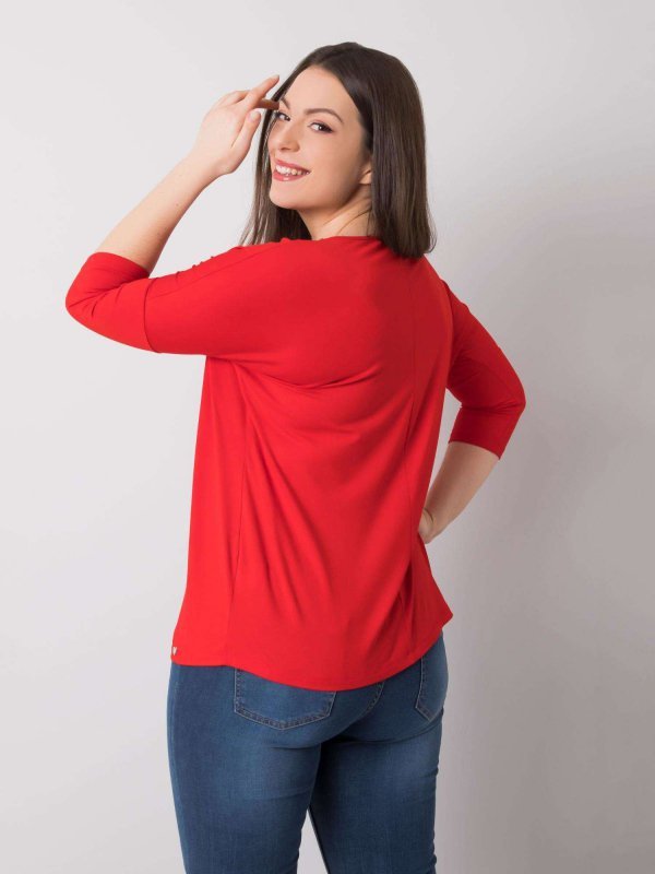 Bluzka-RV-BZ-6329.43P-czerwony rozmiar - 3XL