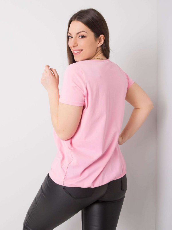 T-shirt-RV-TS-6320.85P-różowy rozmiar - 3XL