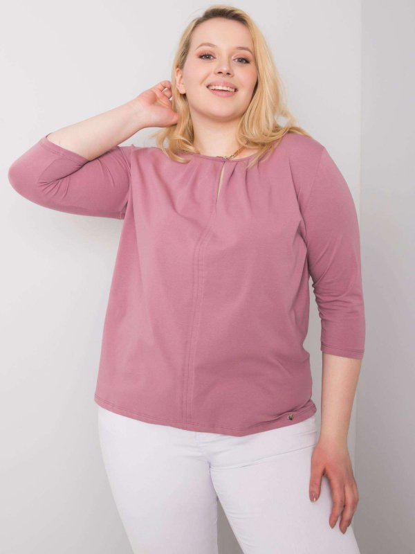 Bluzka-RV-BZ-6334.19P-ciemny różowy rozmiar - 3XL