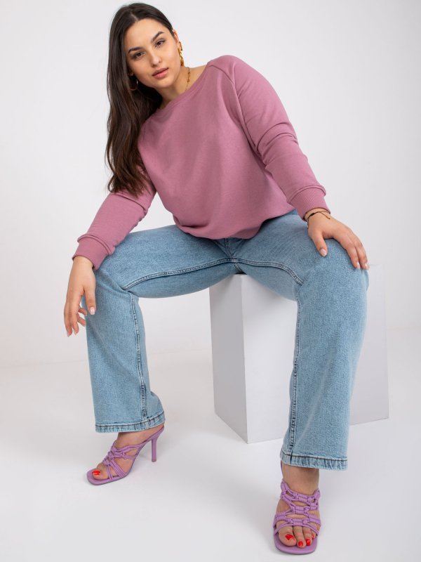 Bluza-RV-BL-6326.02X-ciemny różowy rozmiar - 3XL