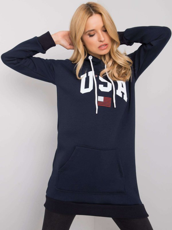 Bluza-RV-BL-6676.67-granatowy rozmiar - S