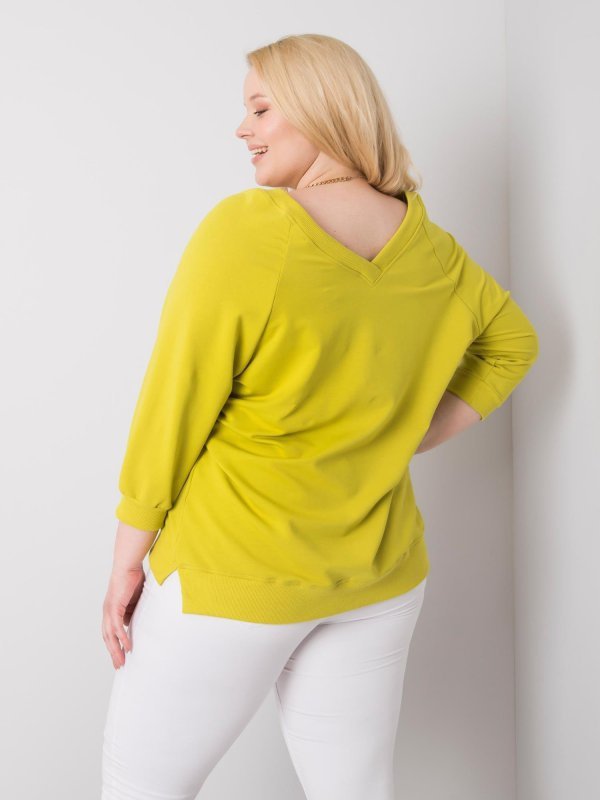 Bluza-RV-BL-6295.03X-limonkowy rozmiar - 3XL
