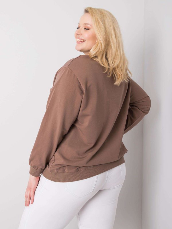 Bluza-RV-BL-6299.11-brązowy rozmiar - 3XL