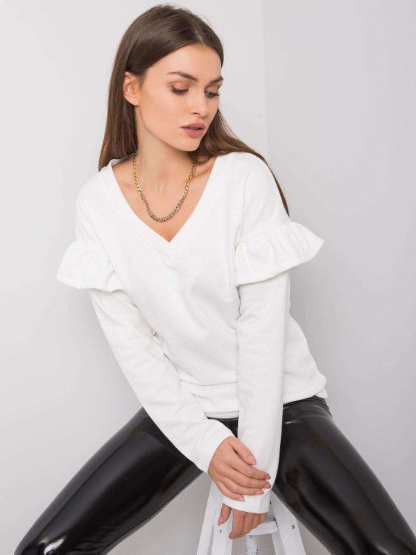 Bluza-RV-BL-6054.15-ecru rozmiar - S/M