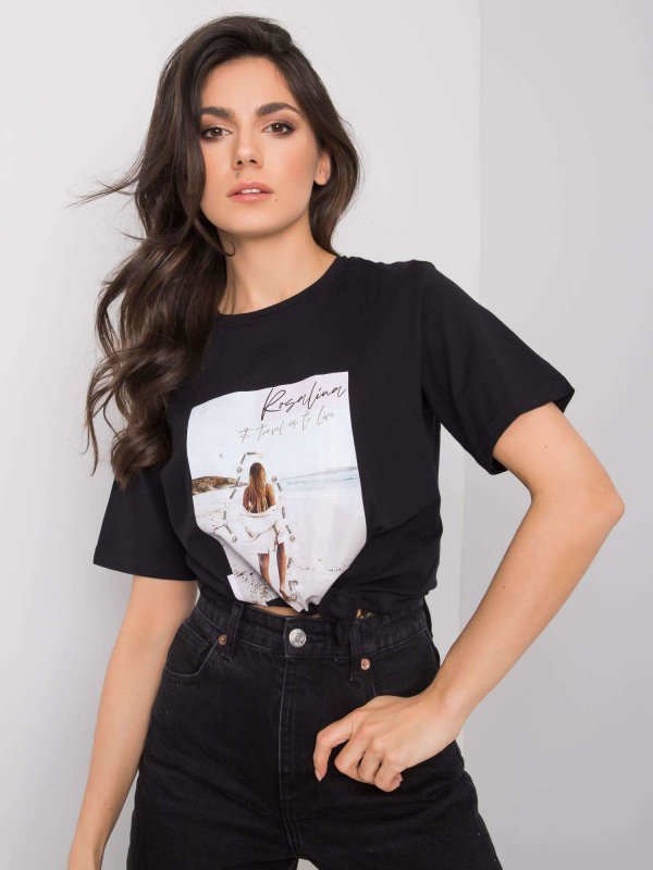 T-shirt-PM-TS-SS21CA43.08P-czarny rozmiar - M