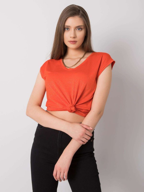 T-shirt-37-TS-190221.90-ciemny pomarańczowy rozmiar - L