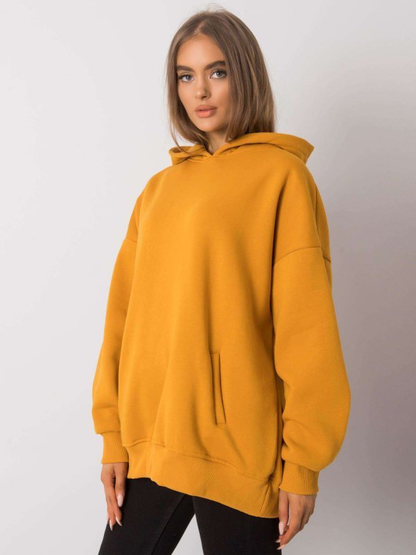 Bluza-RV-BL-6989.37X-ciemny żółty rozmiar - S/M